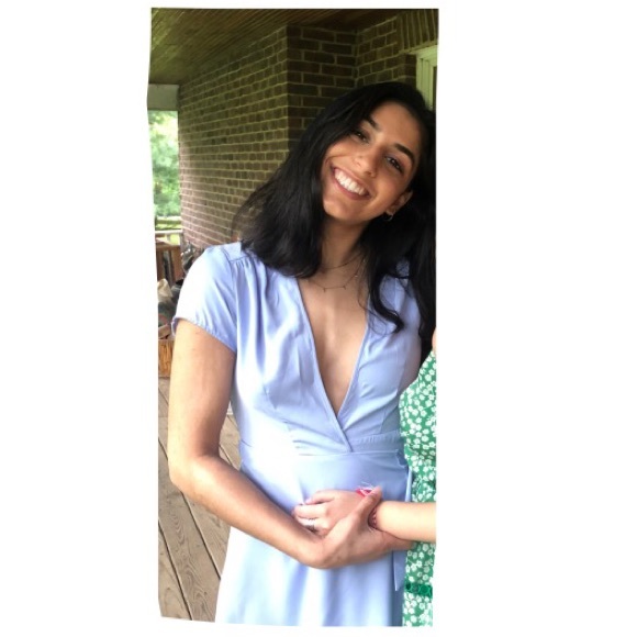 Light Blue Wrap Dress - Picture 3 of 5